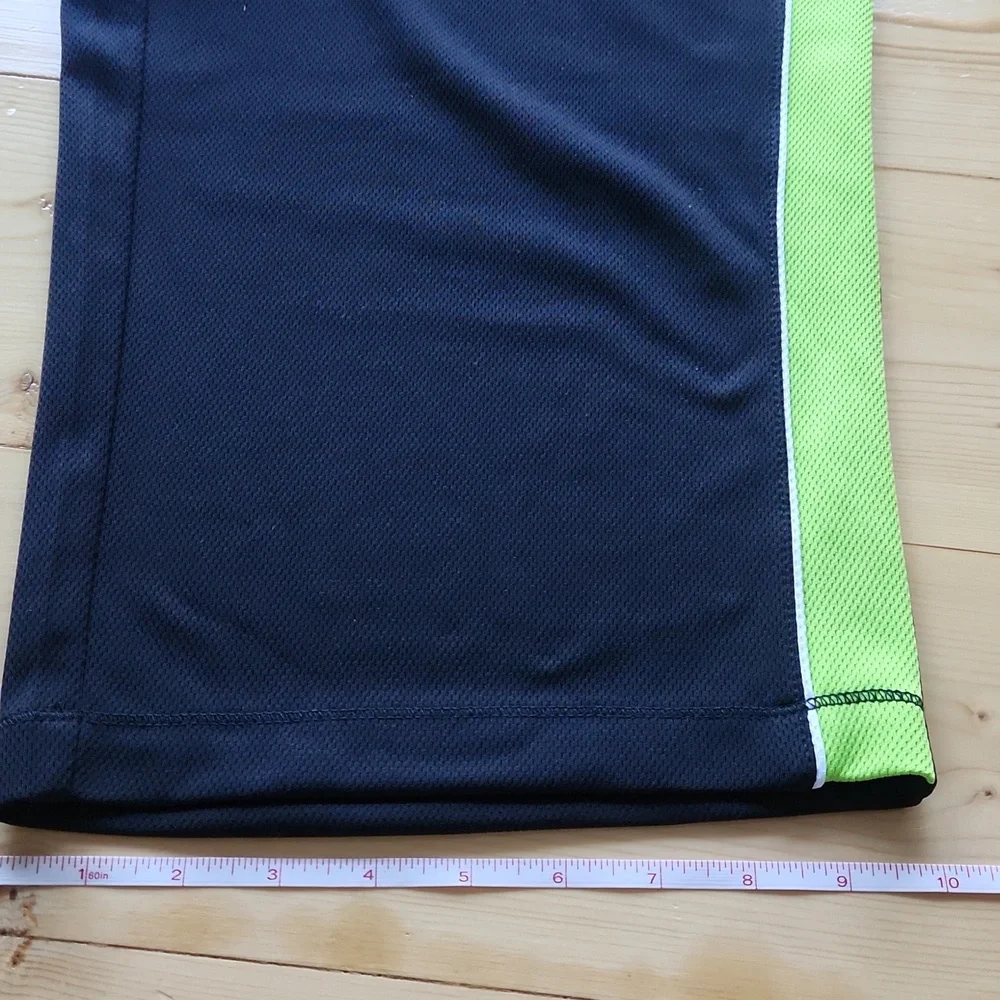 Made for Life Quick-Dri Capris Track Pants Athletic Black Neon Green L - Picture 9 of 10